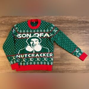 Ugly Christmas Sweater Will Farrell Elf Movie Son of a Nutcracker Med Mens A33‎